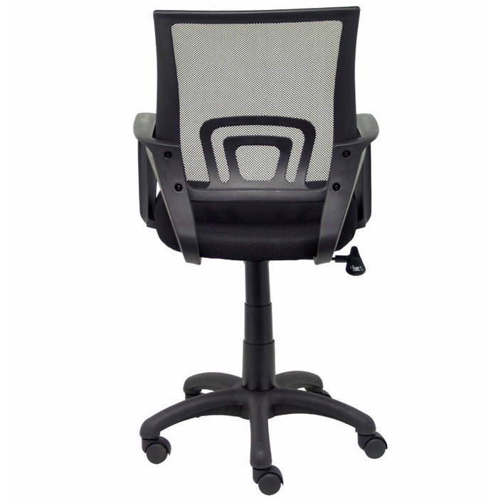 FORÖL Silla de oficina Vianos con mecanismo basculante y respaldo de malla, Negro